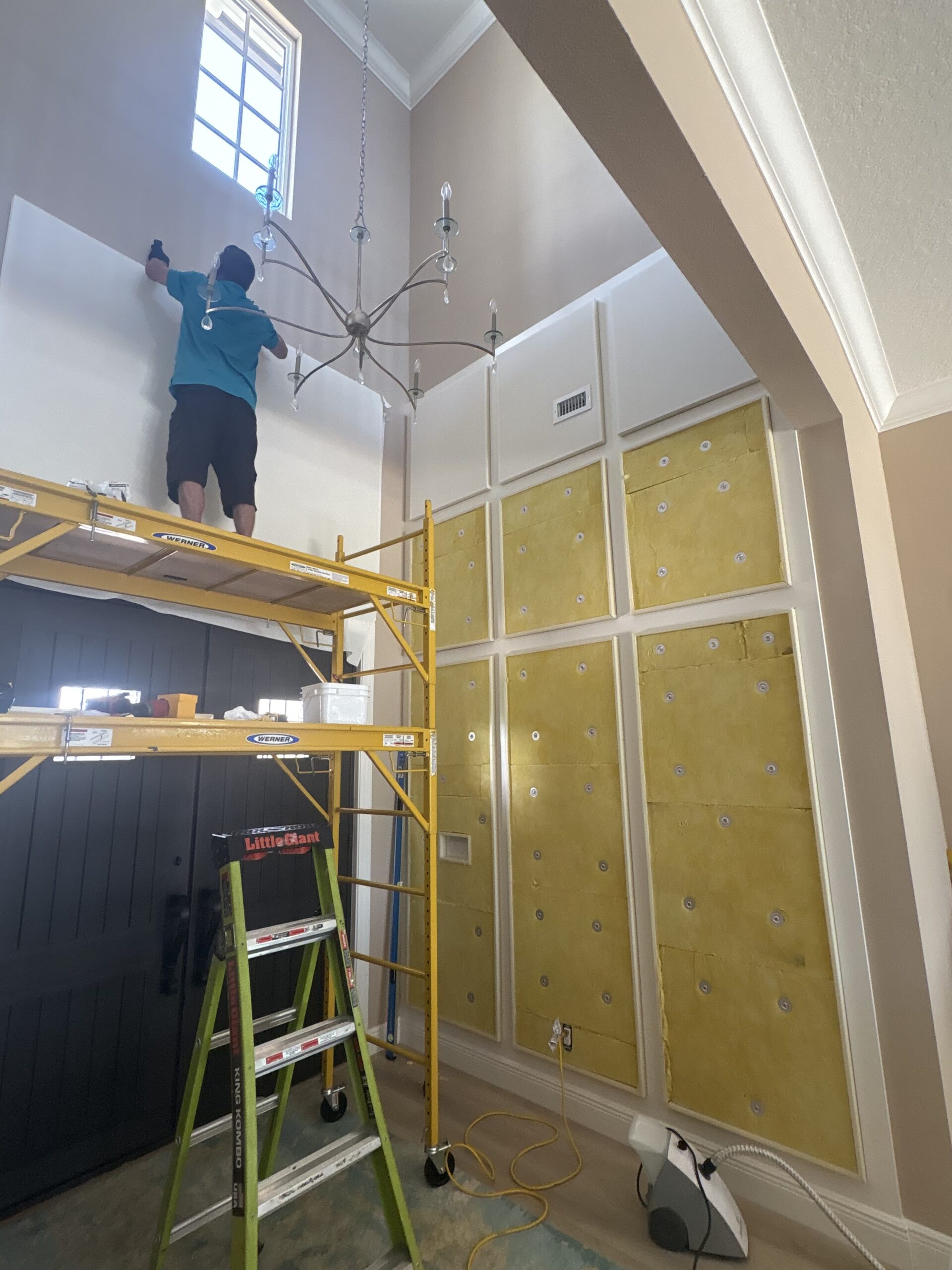 Finished home theater soundproofing installation