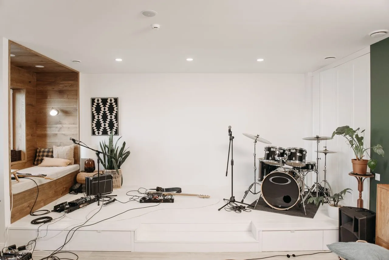 REVRB acoustic ceiling panels improving room acoustics